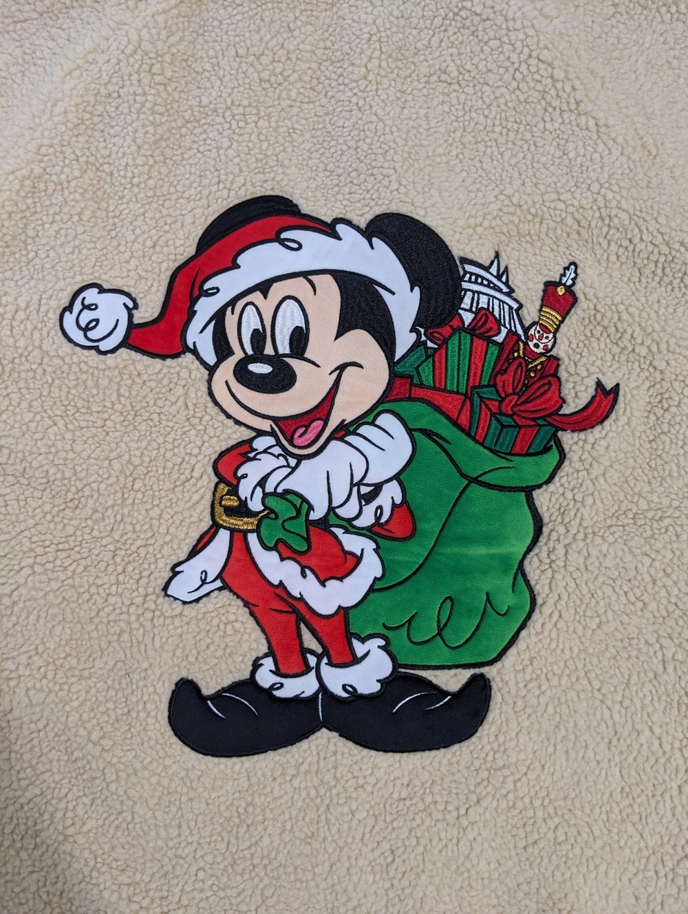 NWT!  Disney Santa Mickey Mouse Holiday Polar Fleece Jacket Adult Size 3XL - Picture 2 of 14